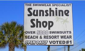 Sunshine Shop is located off A1A Beach Blvd.