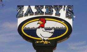 Zaxby's restaurant sign in historic downtown St. Augustine, Florida.