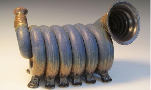 "The Caterpillar," a fantastic horn made my artist Ken Jensen in St. Augustine.