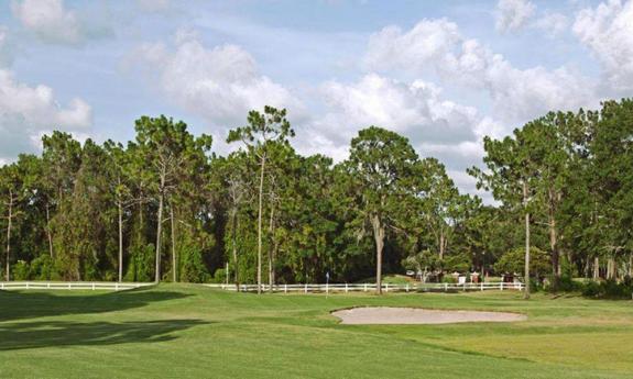 A sand trap at Julington Creek Golf Course north of St. Augustine.