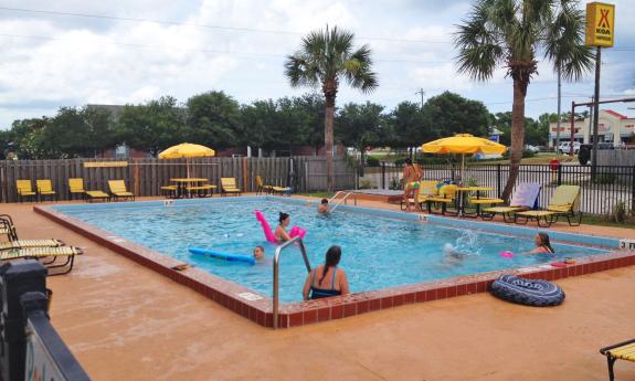 Take a dip in the KOA pool to cool off.