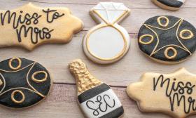 Wedding themed cookies from K's Cookies St. Augustine.