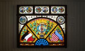 One of the stained glass windows on display at Lightner Museum in St. Augustine.