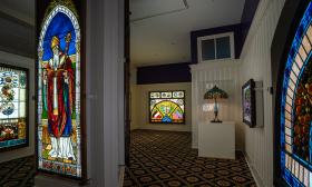 The stained glass exhibit at the Lightner Museum in St. Augustine.