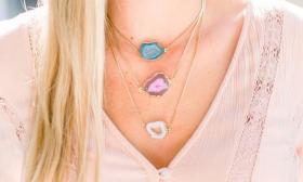 Sea Glass Necklaces found at Linen & Waves in St. Augustine.