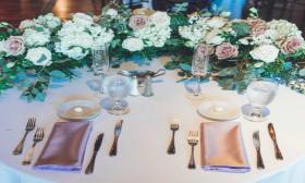 A table setting courtesy of Malia Floral Design in Ponte Vedra FL.