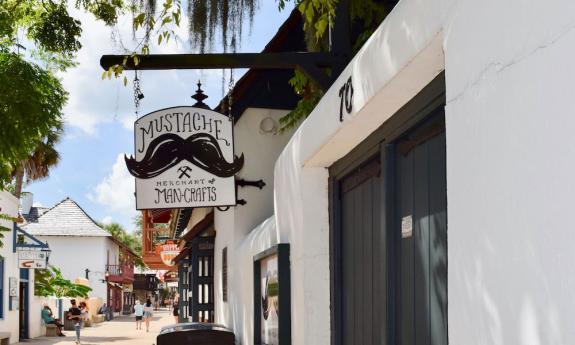 Exterior of Mustache in St. Augustine, Fl 