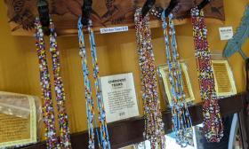 Necklaces, including Cherokee Tears Necklaces, found at Native Pueblo in St. Augustine.