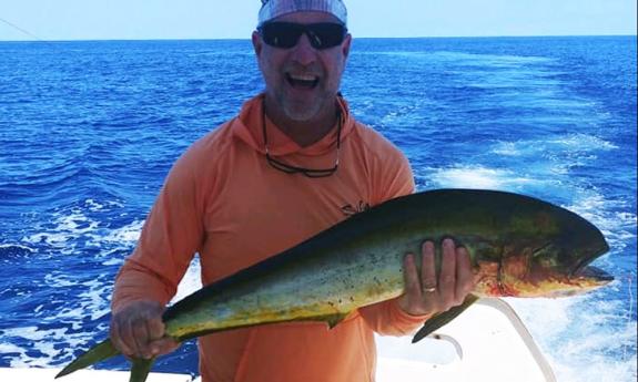 Catching fish with Off the Grid Charters in St. Augustine.