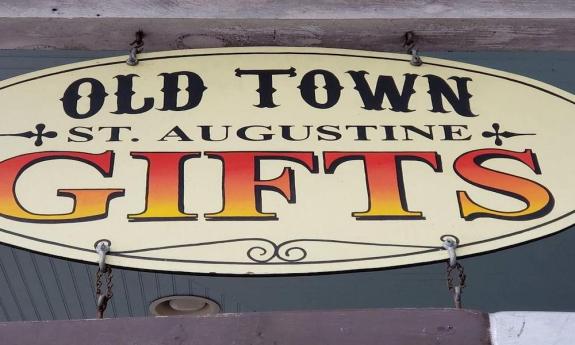 The Old Town Gifts & Sign Shop in St. Augustine, FL.