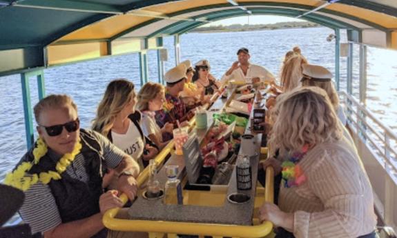 Old Town Cycle Cruise and Captain, touring the bayfront in St. Augustine.