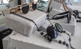Various sunglasses on display at Paper Root