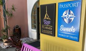 Passport Sweets is on the corner of St. George and Hypolita Street