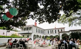 The courtyard garden of the historic Peña-Peck House is a beautiful venue for weddings and other special events.