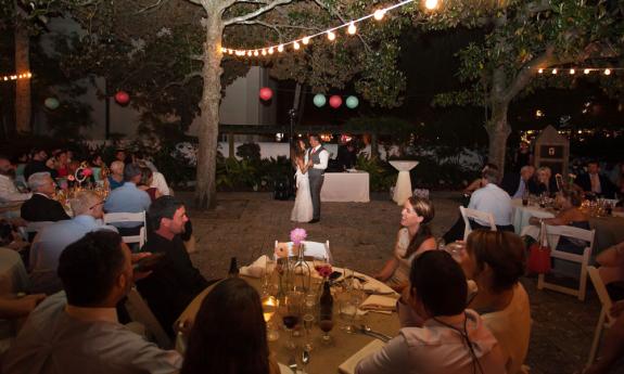 The courtyard garden of the historic Peña-Peck House is a beautiful venue for weddings and other special events.