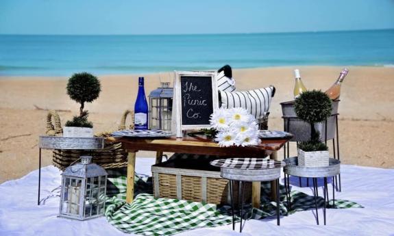 A beach picnic from The Picnic Co. in St. Augustine, FL.