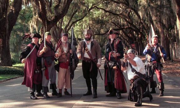 This merry group of pirates provide a full evening of entertainment on the Pirate Melee group tours for 25 to 200 in St. Augustine, FL.