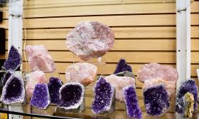 Geodes on display at Prehistoric St. Augustine museum and shop.