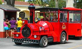 Ripley's Red Trains take St. Augustine visitors on a complete sightseeing trip through the historic district.