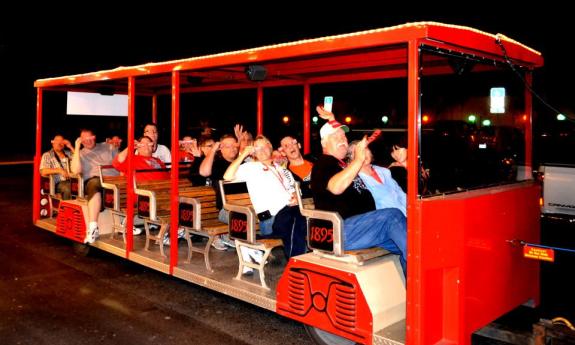 Ripley's Sightseeing Train take visitors around historic downtown St. Augustine. 