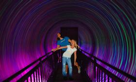 The vortex tunnel at Ripley's Believe It Or Not! Museum in St. Augustine, Florida.