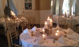 The elegant Sala Menéndez is a private dining room offered by A1A Ale Works for catered receptions.