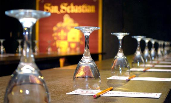 The tasting counter at the San Sebastian Winery in historic St. Augustine.