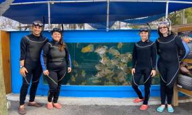 Snorkeling with friends at the St. Augustine Aquarium 