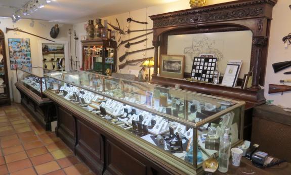 Various treasures and antiques on display