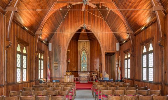 Inside St. Cyprian's Episcopal Church in St. Augustine's historic Lincolnville neighborhood.