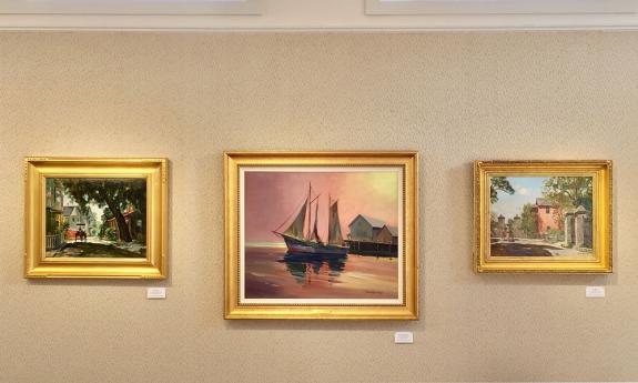 Works in the Fritz Gallery at the St. Augustine Art Association.