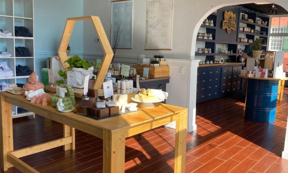 The room with personal care products at Stubbees in St. Augustine.