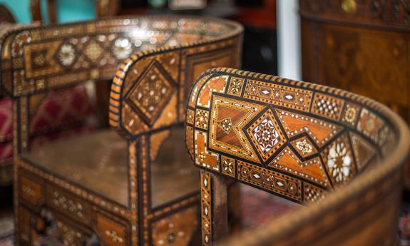 Detailed chairs at Villa Zorayda 