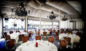 One of the many options for a storybook wedding at Casa Monica is the exotic Sultan's Pavilion.