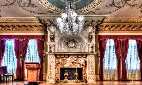 The Flagler Room at the former Ponce de Leon Hotel, now Flagler College, in St. Augustine, Florida.