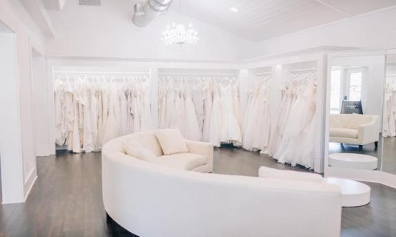 Inside Tebault Bridal in St. Augustine, Florida.