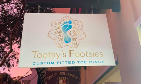 Sign at Tootsy's Footsie in St. Augustine, FL