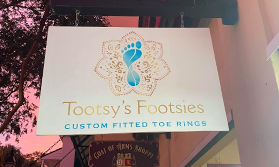 Tootsy's Footsies sign on St. George Street