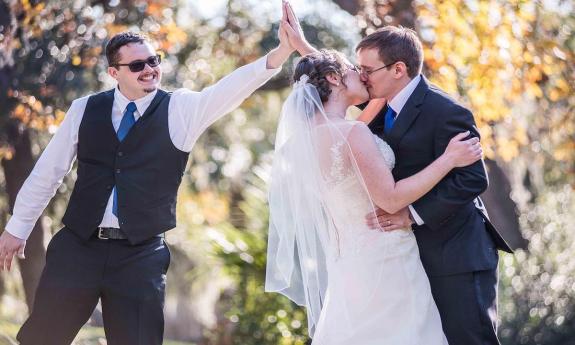 A fun wedding shot from Troy McClenathan Photography in St. Augustine.