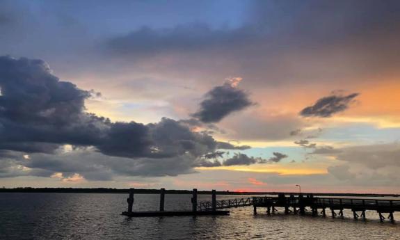 Sunset at the Usina Boat Ramp in the Vilano Beach area of St. Augustine, FL.