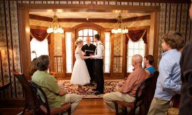 The Cedar House Inn has the perfect setting for a wedding ceremony.