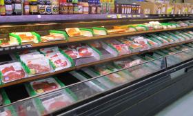 A display of the meat counter on a Sunday afternoon at Weedman's. 