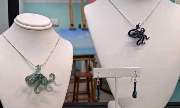 Jewelry that reflects artist Tracy Womack's love of the sea can by found at Dauphin Gallery in St. Augustine.