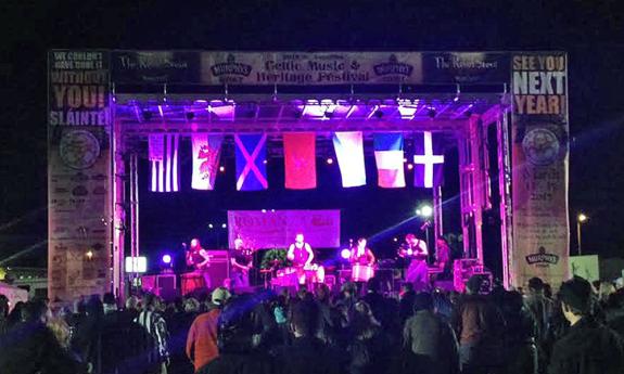 An evening concert during St. Augustine's Celtic Festival at Francis Field.