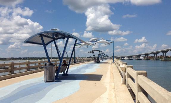 The Vilano Beach Pier in St. Augustine, FL.