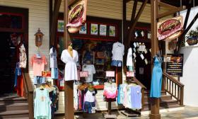 Vintage Clothing Co. offers a wide selection of shirts, swimwear, souvenirs, and more.