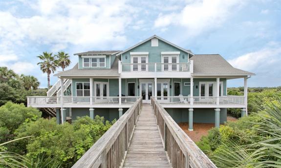 Beach view of a Wren's Beach Rental 