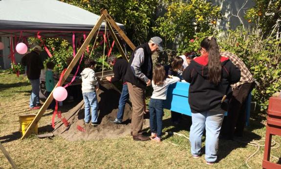 The archaeological dig at the Ximenez-Fatio House is free and open to the public.