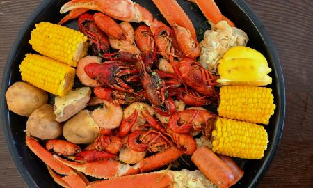 A Louisiana-inspired seafood boil