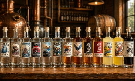 A row of various Sailbird spirits